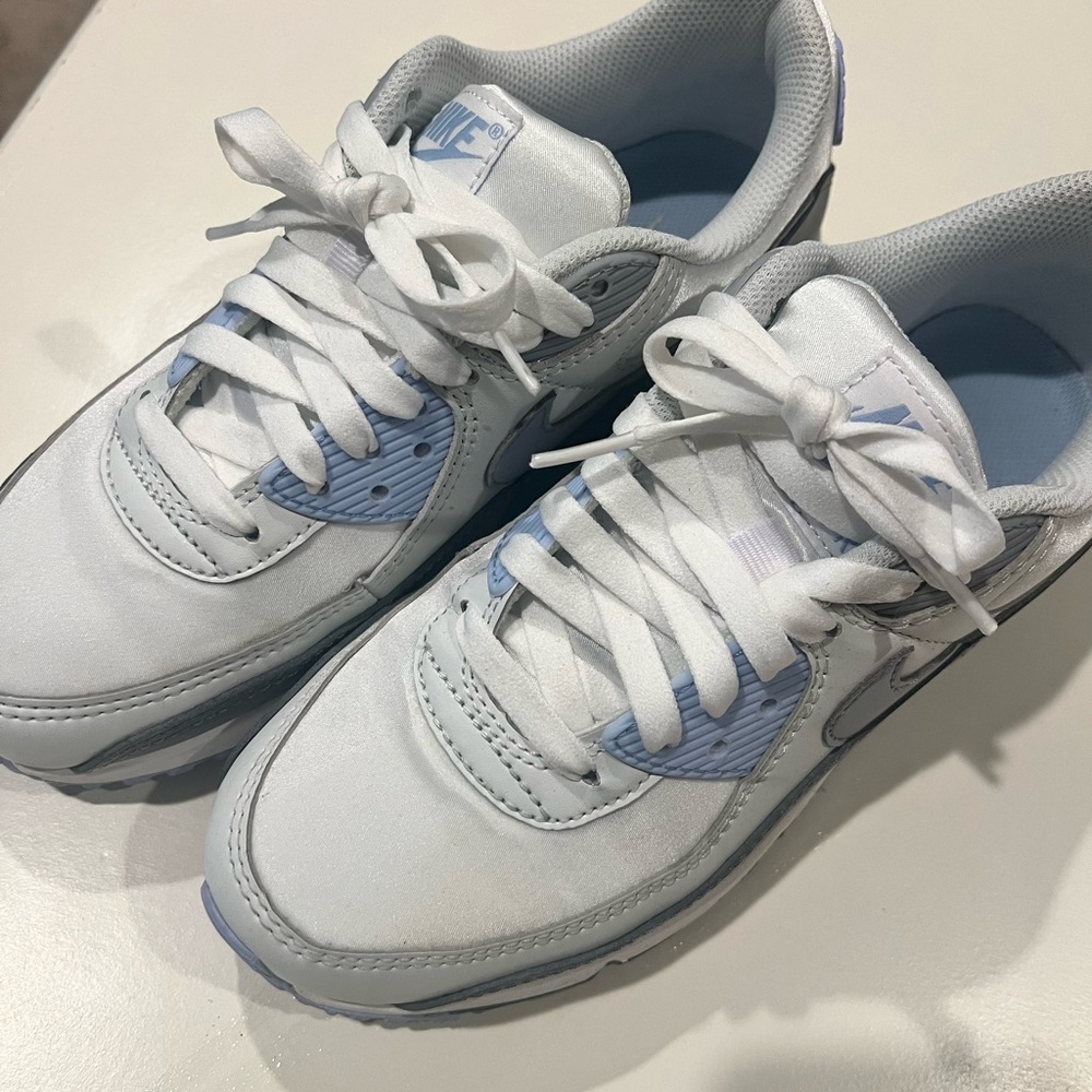 Nike Air Max White and Light Blue Shoes